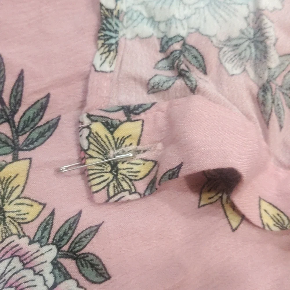 Xhilaration Asymmetrical Pink Floral Skirt